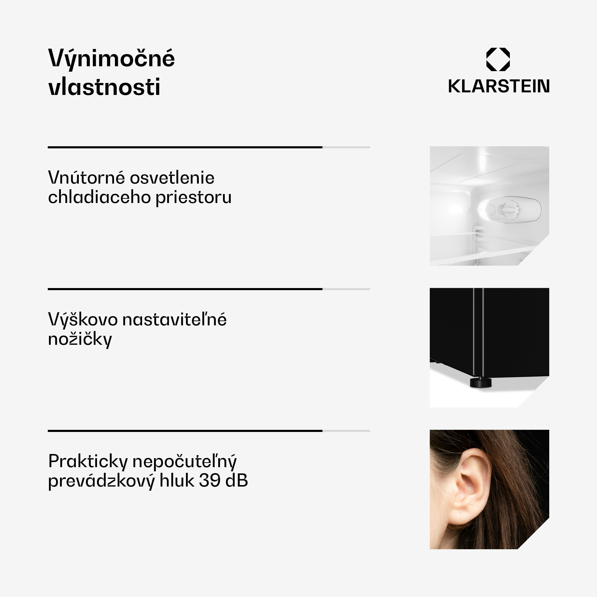 Klarstein Irene, kombinovaná chladnička, 61 l chladnička, 25 l mraznička, retro, červená – Obrázok 5
