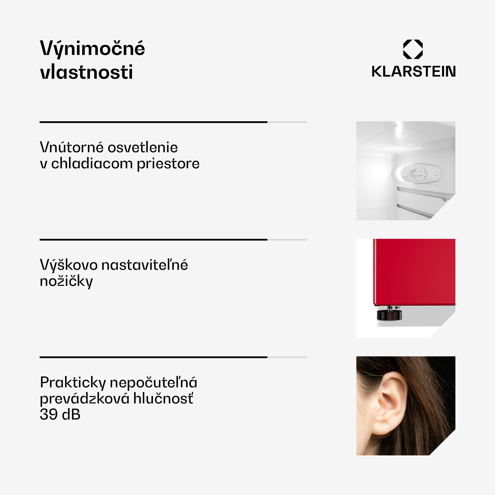 Klarstein Audrey, kombinovaná chladnička s mrazničkou, 98l/40l, Retro-Look, 2 úrovne – Obrázok 5