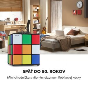Klarstein Solve, chladnička, mini bar, 48 l, dizajn magickej kocky