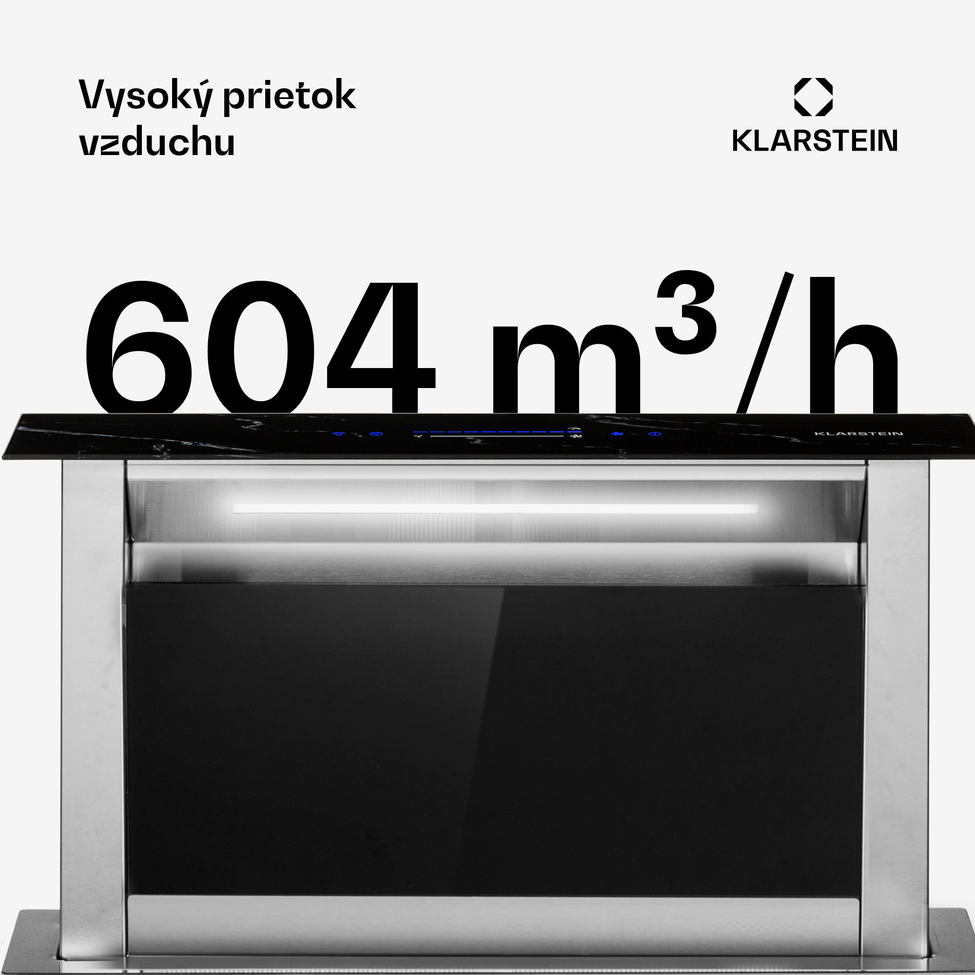 Klarstein Royal Flush Eco, digestor, 60 cm, 604 m³/h, A+