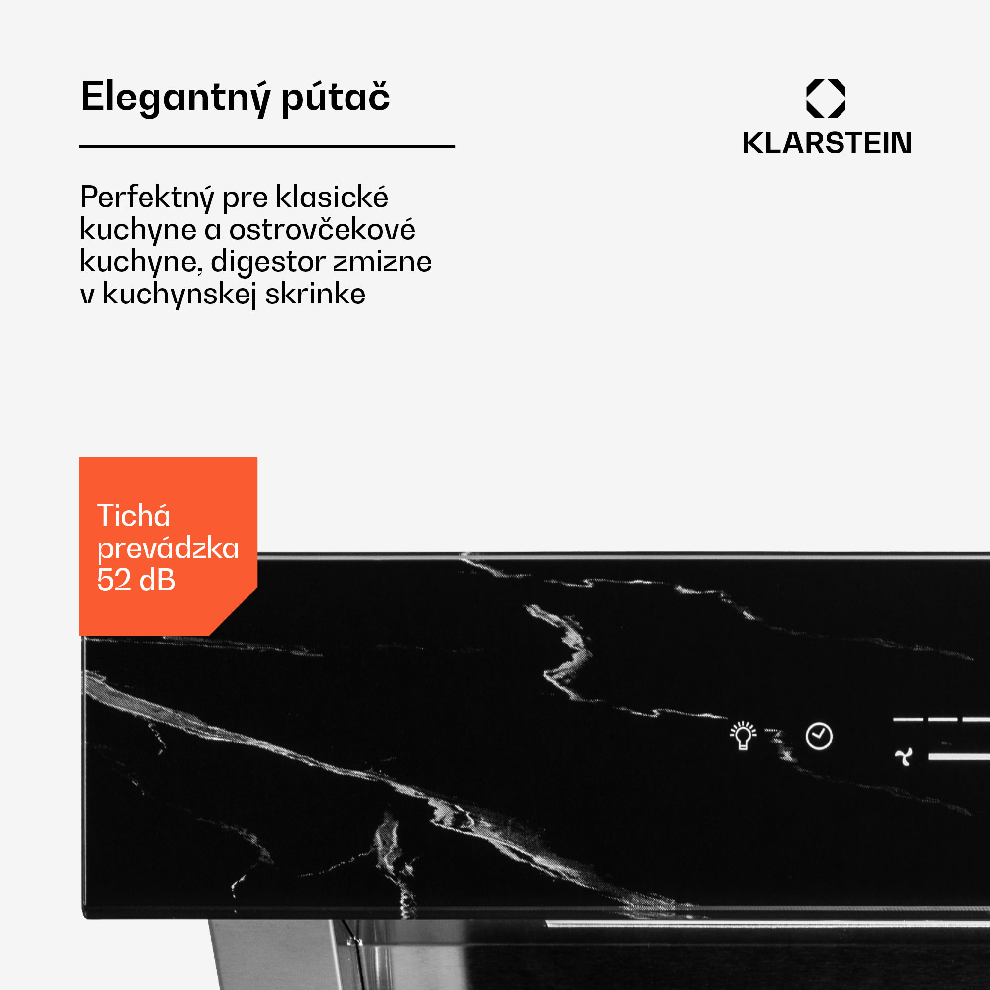 Klarstein Royal Flush Eco, digestor, 60 cm, 604 m³/h, A+ – Obrázok 3