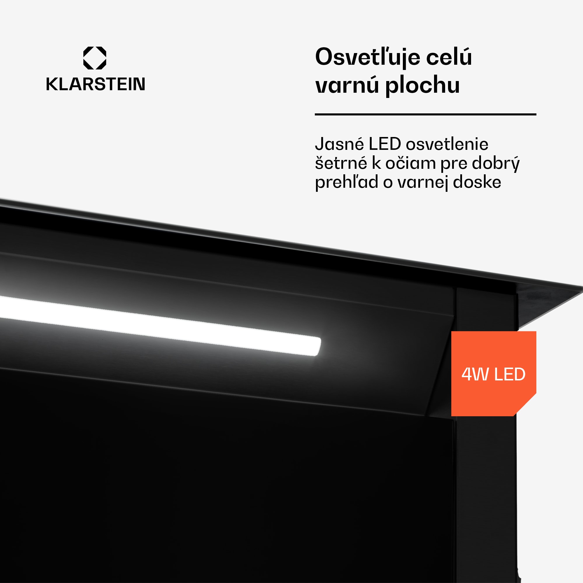 Klarstein Royal Flush Eco, digestor, 90 cm, 604 m³/h, A+ – Obrázok 4
