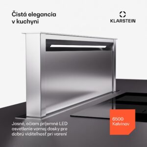 Klarstein Royal Flush Eco 90 digestor 90 cm 604 m³/h EEK A++ vrátane filtrov s aktívnym uhlím