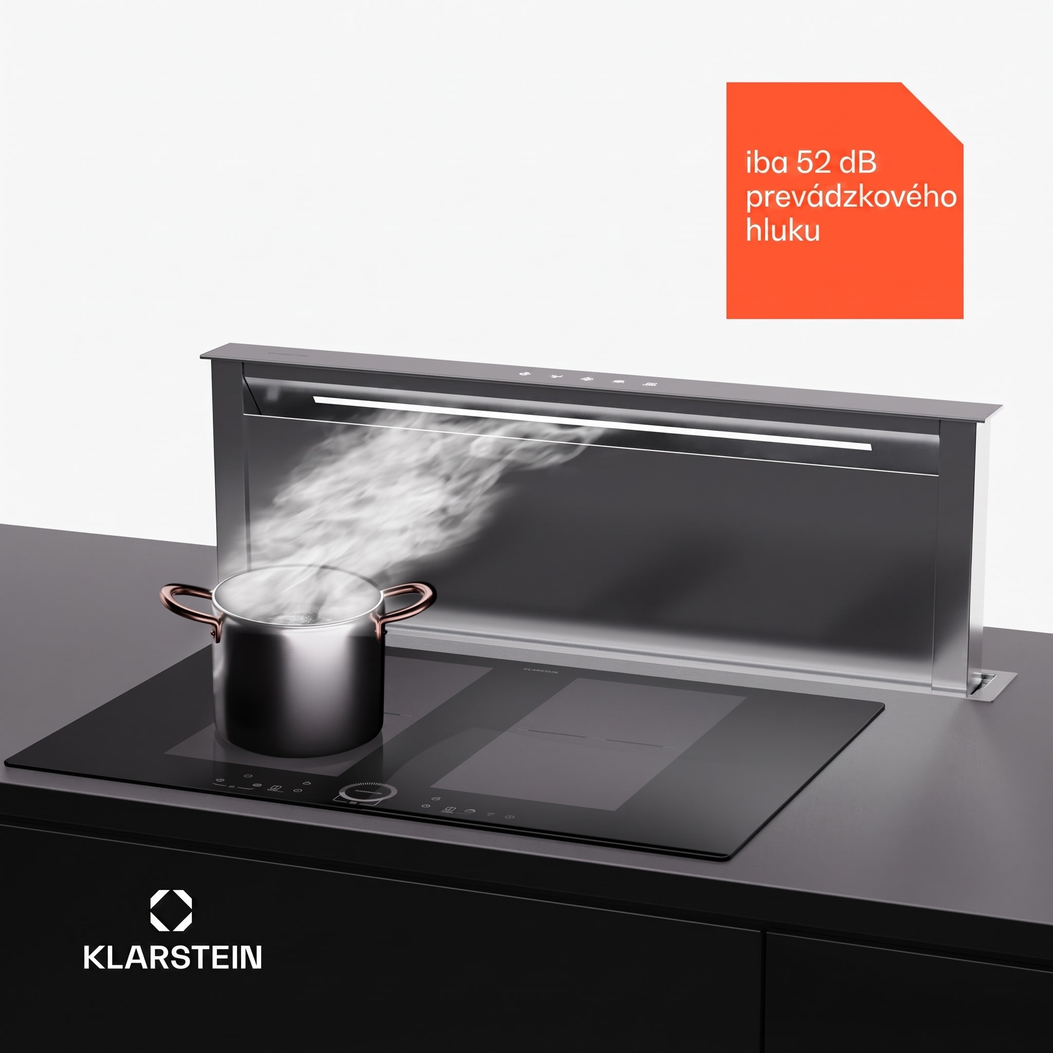 Klarstein Royal Flush Eco 90 digestor 90 cm 604 m³/h EEK A++ vrátane filtrov s aktívnym uhlím – Obrázok 4