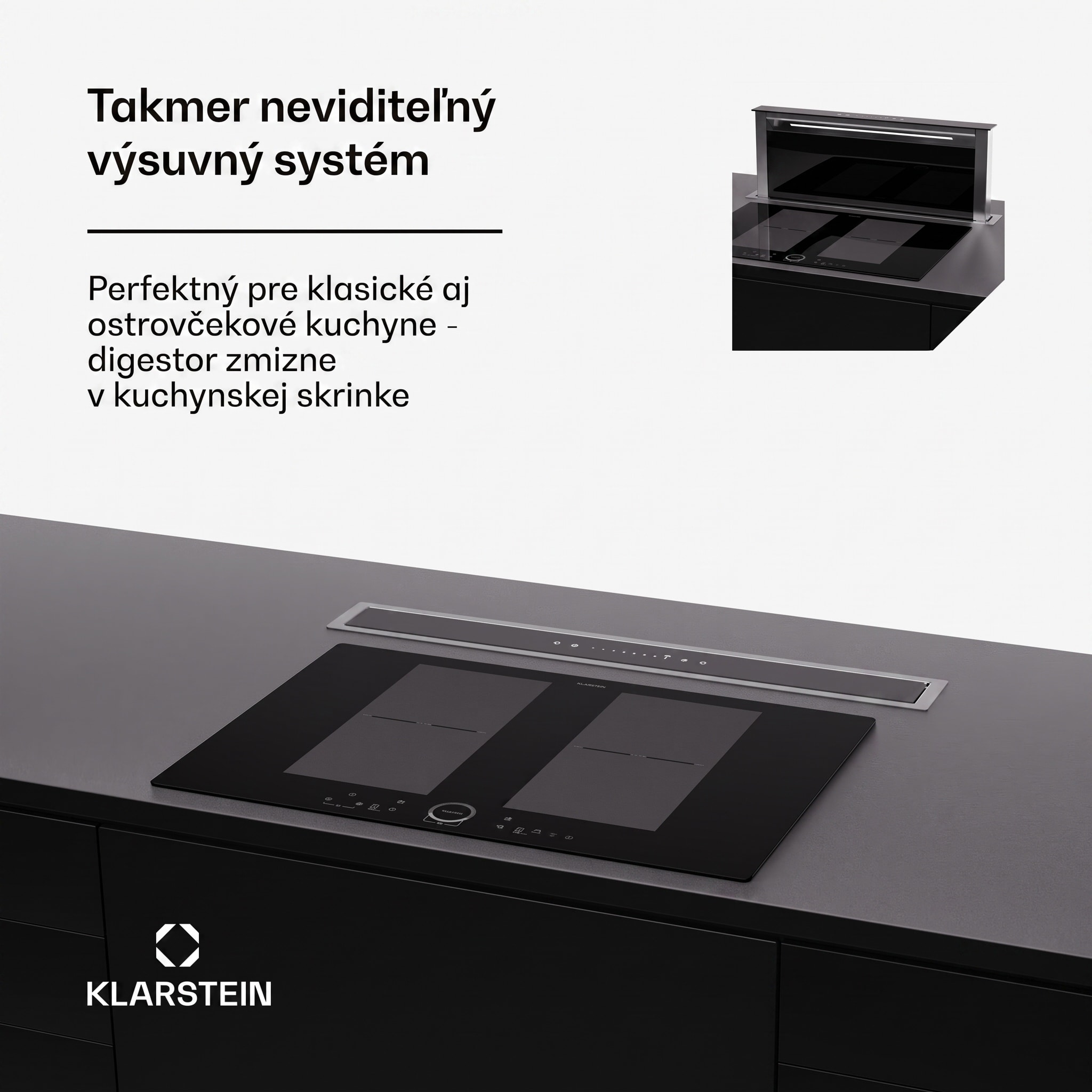 Klarstein Royal Flush Eco 75 digestor 75 cm 714 m³/h EEK A++ vrátane filtrov s aktívnym uhlím – Obrázok 3