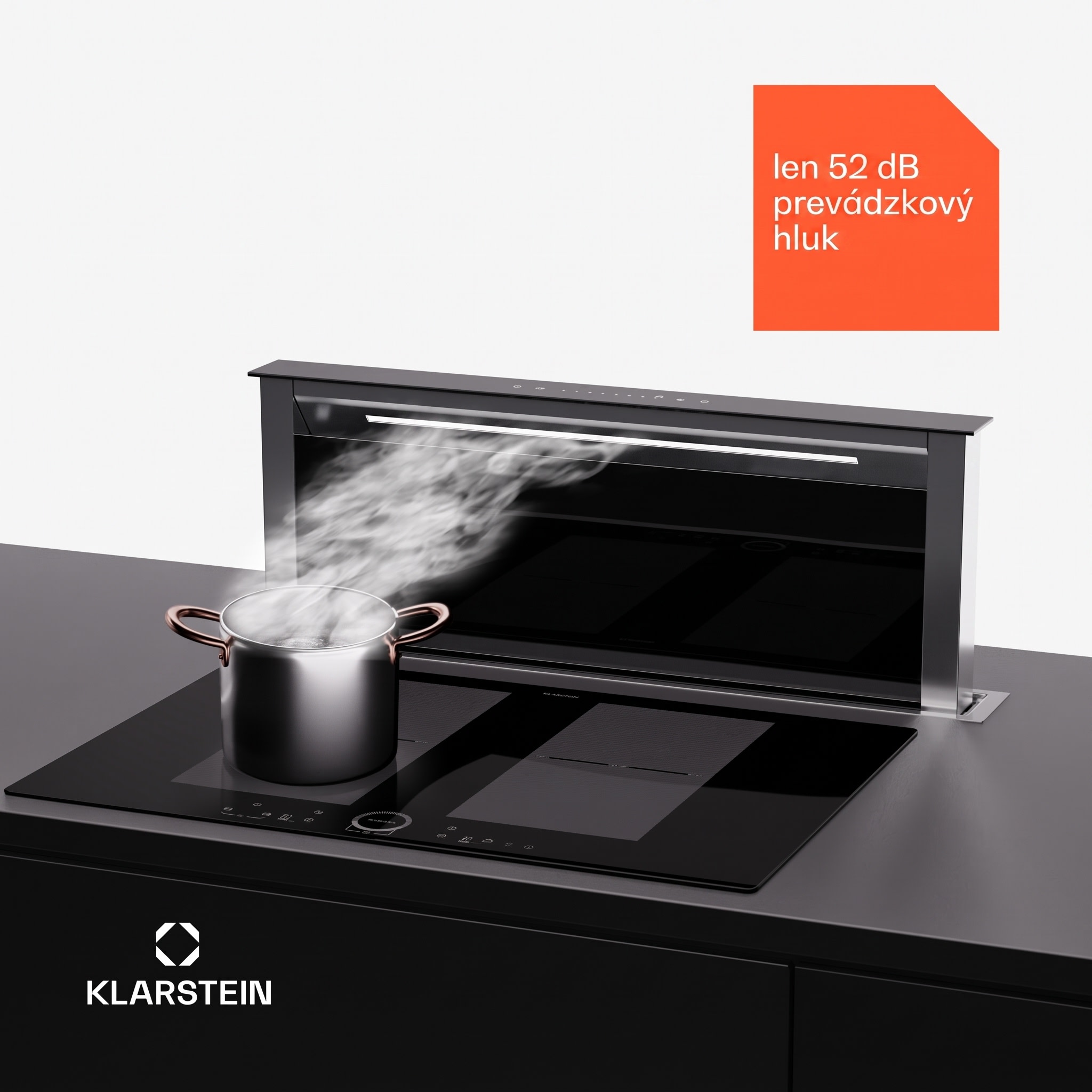 Klarstein Royal Flush Eco 75 digestor 75 cm 714 m³/h EEK A++ vrátane filtrov s aktívnym uhlím – Obrázok 4