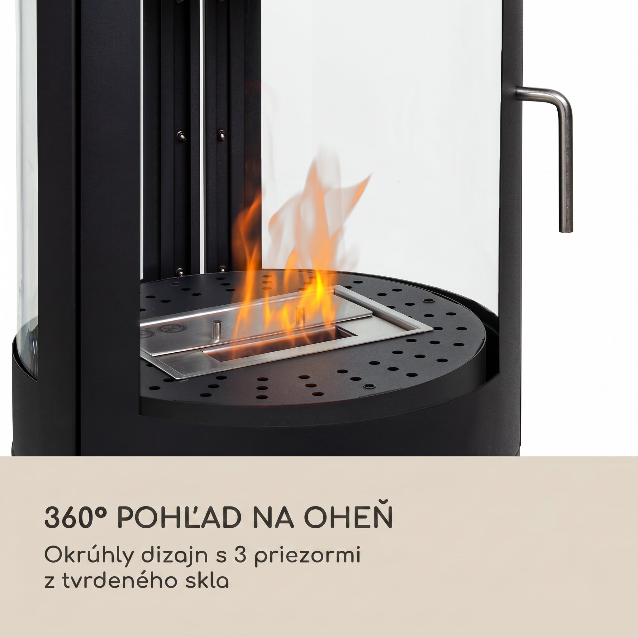 Blumfeldt Fiamme Circulo, etanolový krb, horák z nehrdzavejúcej ocele, 1,2 l, doba horenia 4-6 h – Obrázok 2