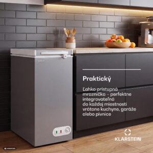 Klarstein Iceblokk mraznička | 51 l | 85 cm | -18 °C až -22 °C | 4 hviezdičky | Strieborná