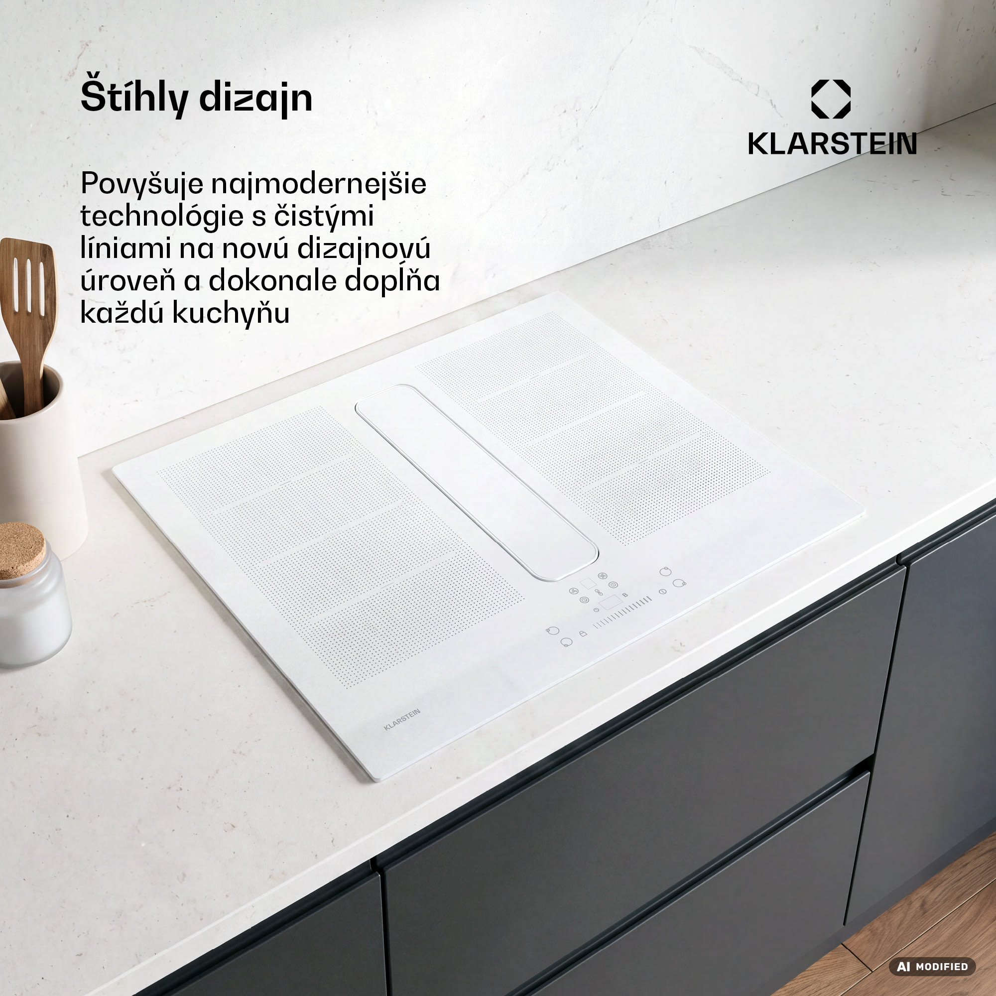 Klarstein ChefFusion indukčná varná doska s odsávačom pár | 4 varné zóny | 7200 W | 504,3 m³/h | 60 cm