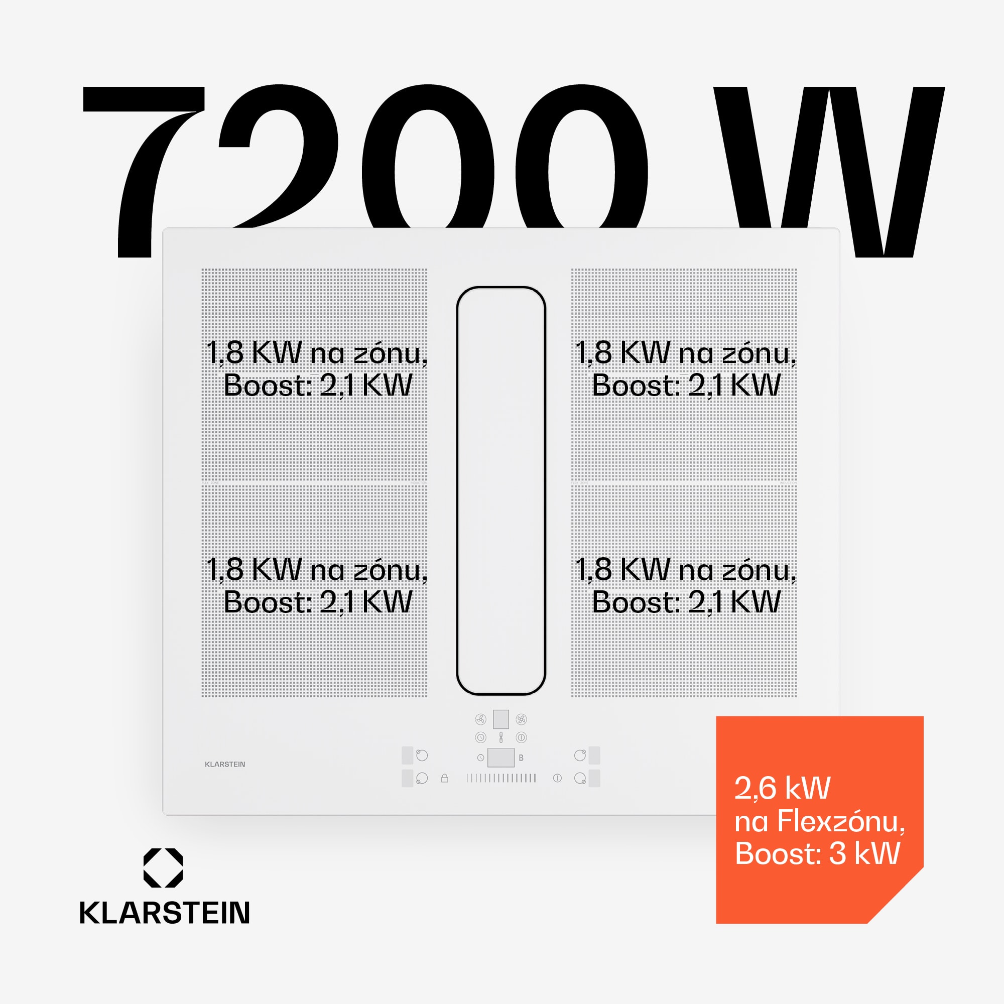 Klarstein ChefFusion indukčná varná doska s odsávačom pár | 4 varné zóny | 7200 W | 504,3 m³/h | 60 cm – Obrázok 5