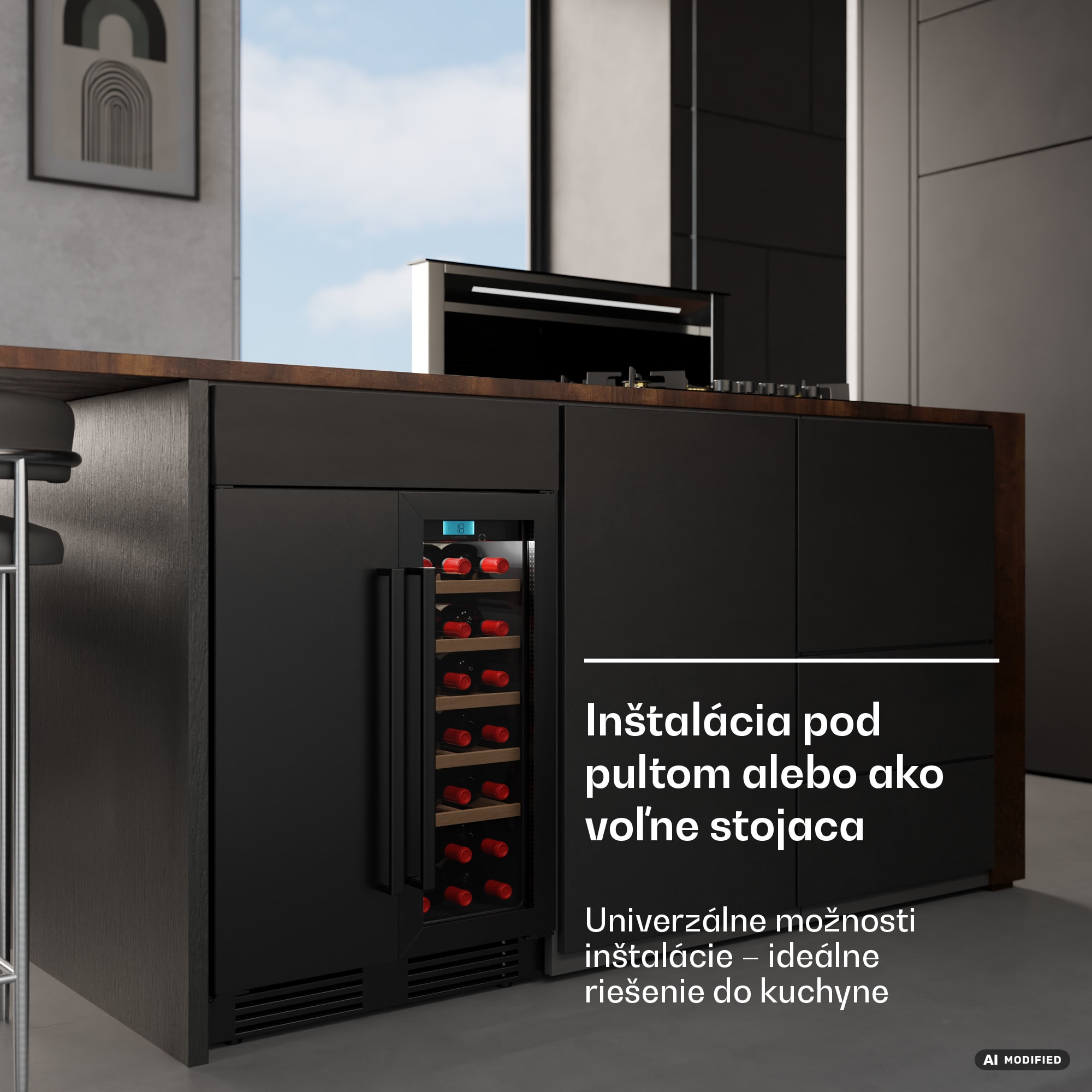 Klarstein Velaire podpultová 2-zónová chladnička na víno | 126L | 122 fliaš | UV ochrana | 60 cm