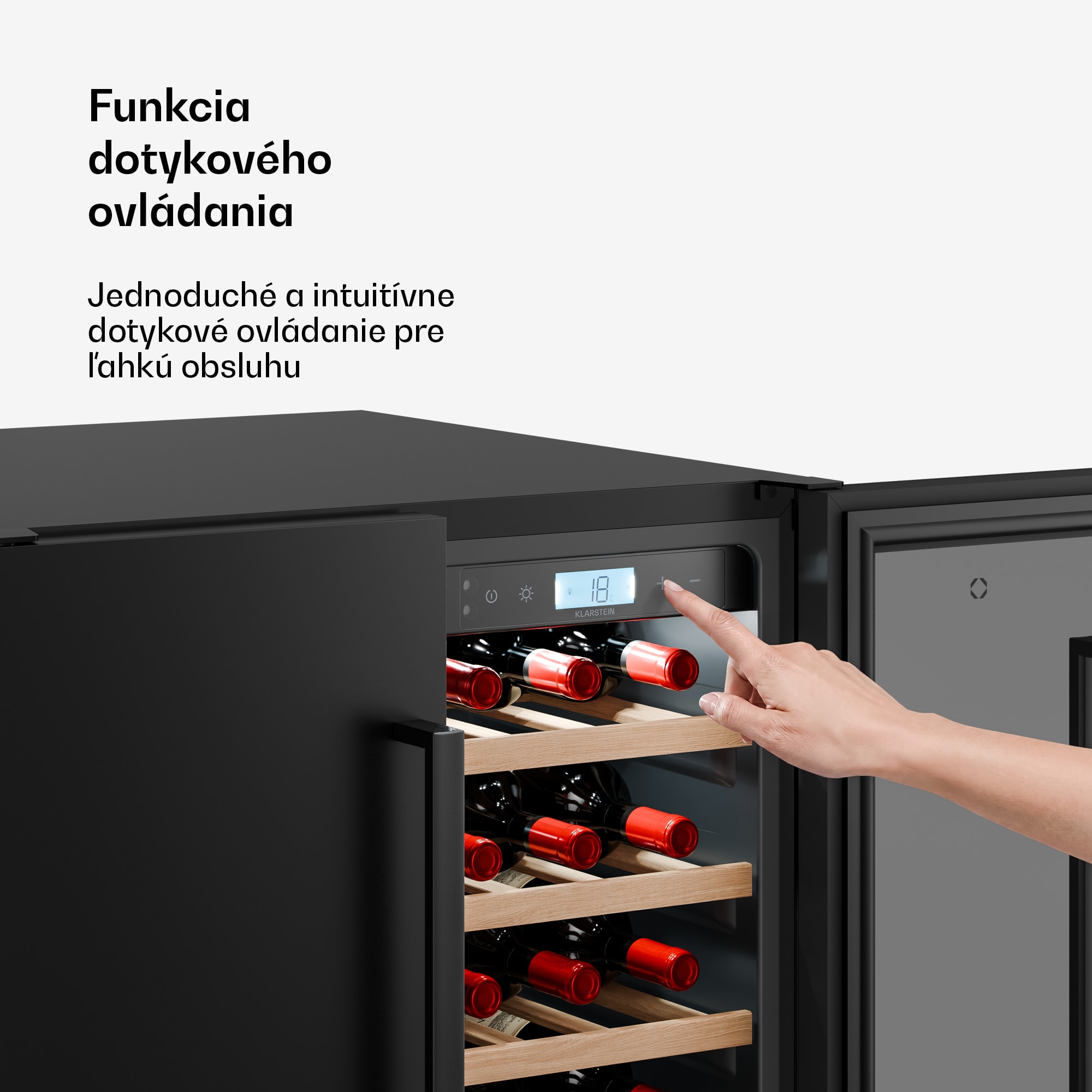 Klarstein Velaire podpultová 2-zónová chladnička na víno | 126L | 122 fliaš | UV ochrana | 60 cm – Obrázok 4