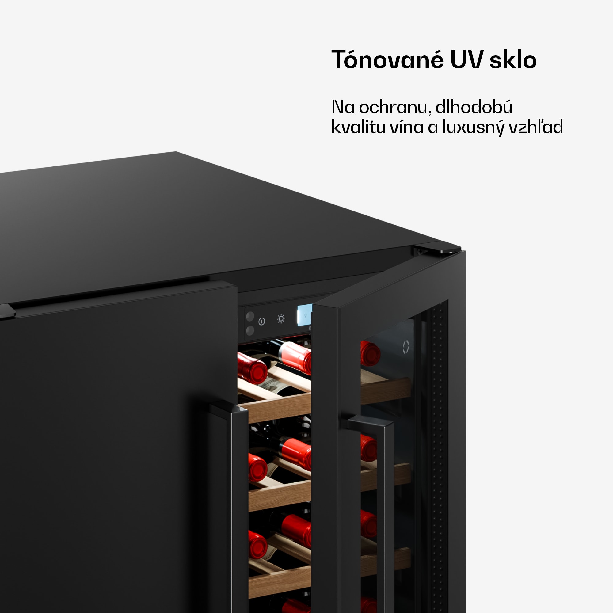 Klarstein Velaire podpultová 2-zónová chladnička na víno | 126L | 122 fliaš | UV ochrana | 60 cm – Obrázok 5