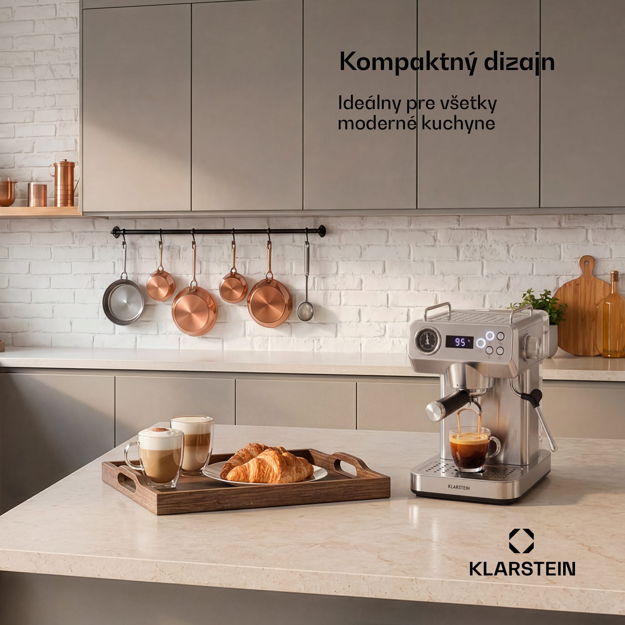Klarstein Libeica Evo kávovar | 1360 W | 20 bar | 1,3 l | Vrátane napenenia mlieka – Obrázok 2