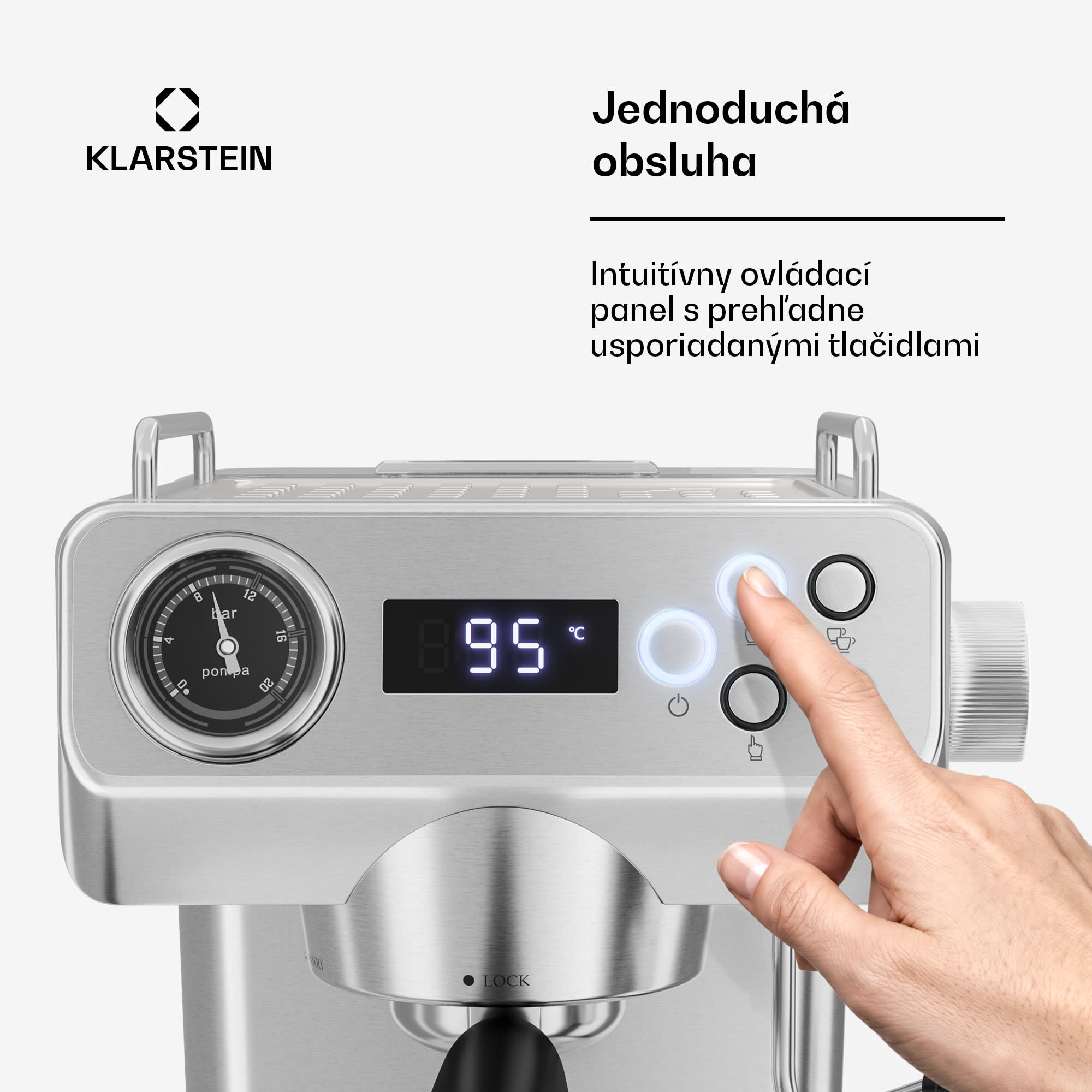Klarstein Libeica Evo kávovar | 1360 W | 20 bar | 1,3 l | Vrátane napenenia mlieka – Obrázok 3