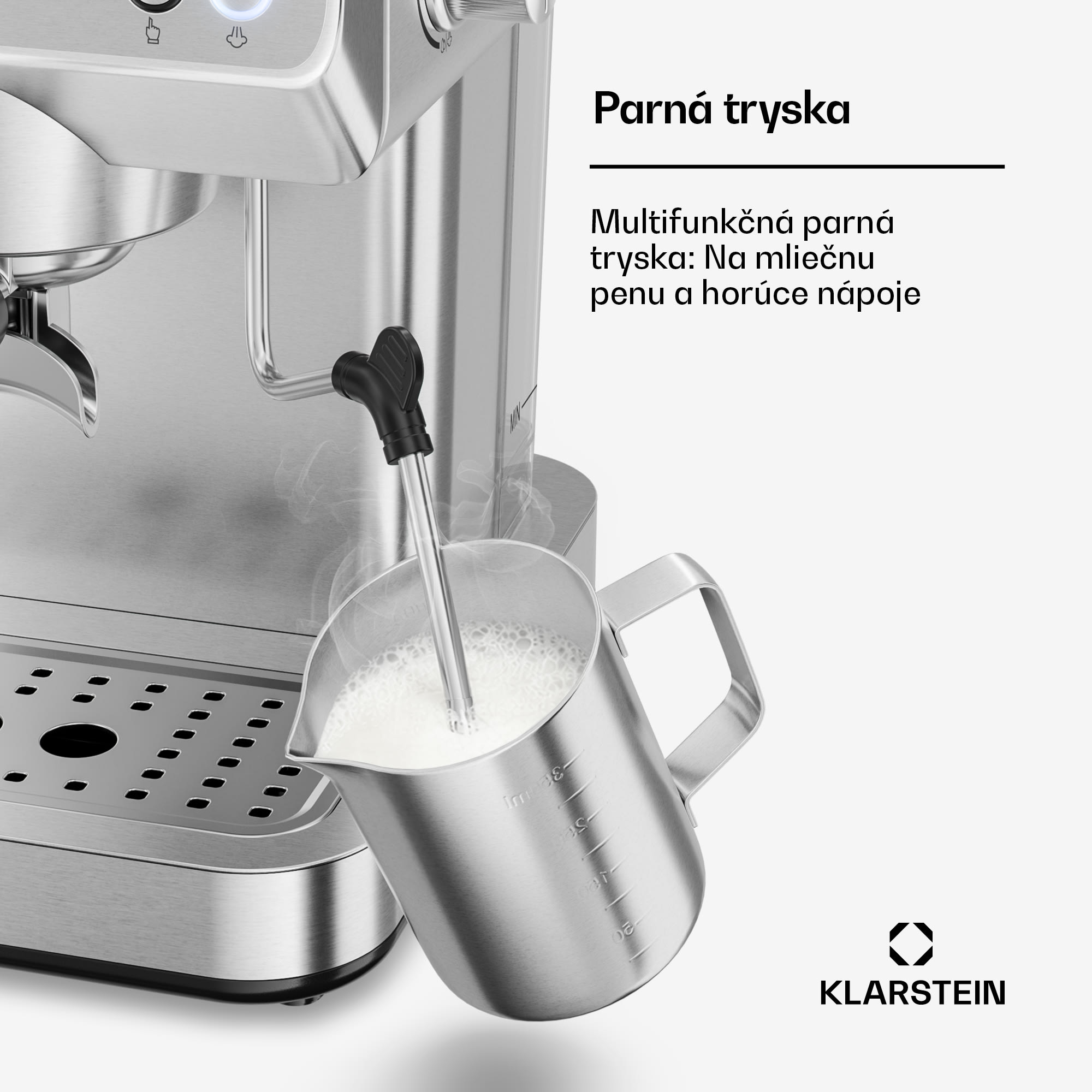 Klarstein Libeica Evo kávovar | 1360 W | 20 bar | 1,3 l | Vrátane napenenia mlieka – Obrázok 5