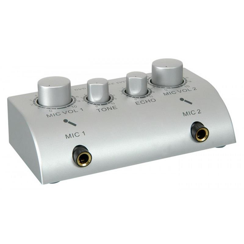 Skytec Mini, 2-kanálový karaoké mix pult, set s 2 mikrofónmi