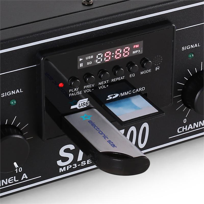 PA- HiFi zosilňovač Skytec SPL-700 W USB-SD-MP3 – Obrázok 2