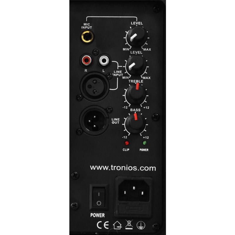 Skytec aktívny PA reproduktor, 25 cm, 500 W, ABS