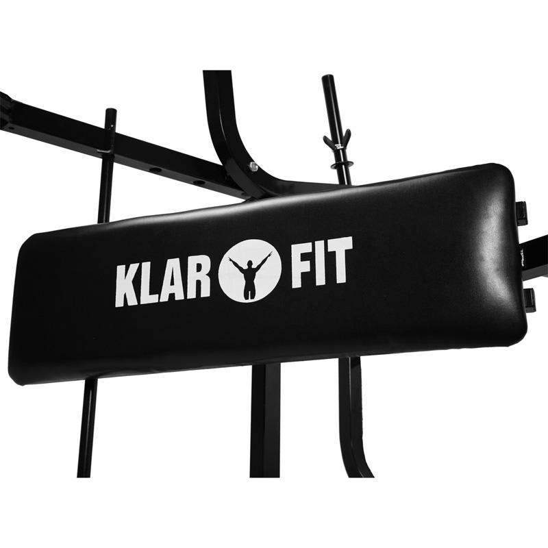 KLARFIT Workout Hero, posilňovacia lavica, s odkladacím stojanom na činky