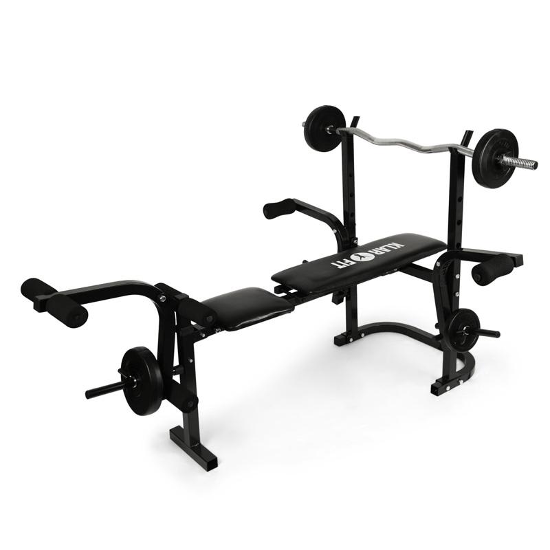 KLARFIT Workout Hero, posilňovacia lavica, s odkladacím stojanom na činky – Obrázok 2
