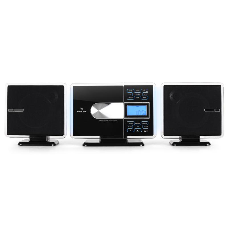 Auna VCP-191, USB stereo systém, MP3, CD, SD, AUX, FM, dotykový ovládací panel, čierny/strieborný