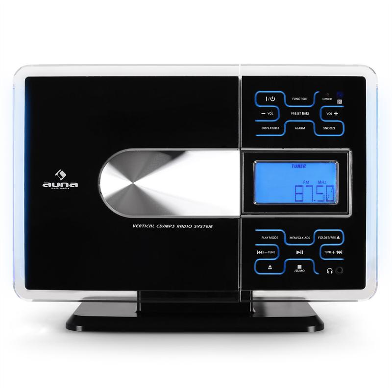 Auna VCP-191, USB stereo systém, MP3, CD, SD, AUX, FM, dotykový ovládací panel, čierny/strieborný – Obrázok 2