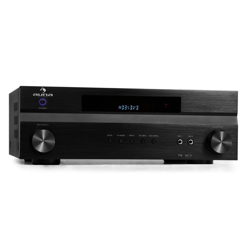 Auna Priestorový prijímač AV2-H388, zosilňovač, 3xHDMI – Obrázok 3