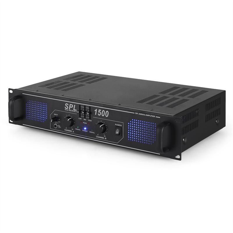 HiFi PA zosilňovač Skytec SPL-1500-EQ, LED svetelný efekt – Obrázok 3