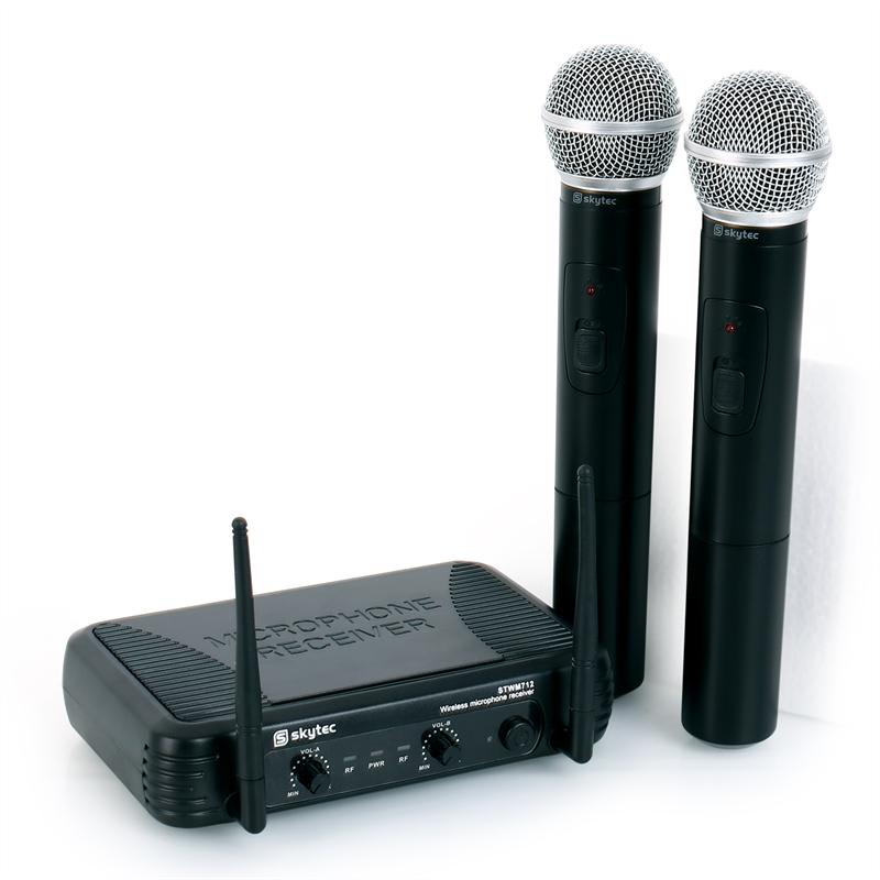 Bezdrôtový mikrofónový set Skytec STWM712, 2 kanály – Obrázok 3