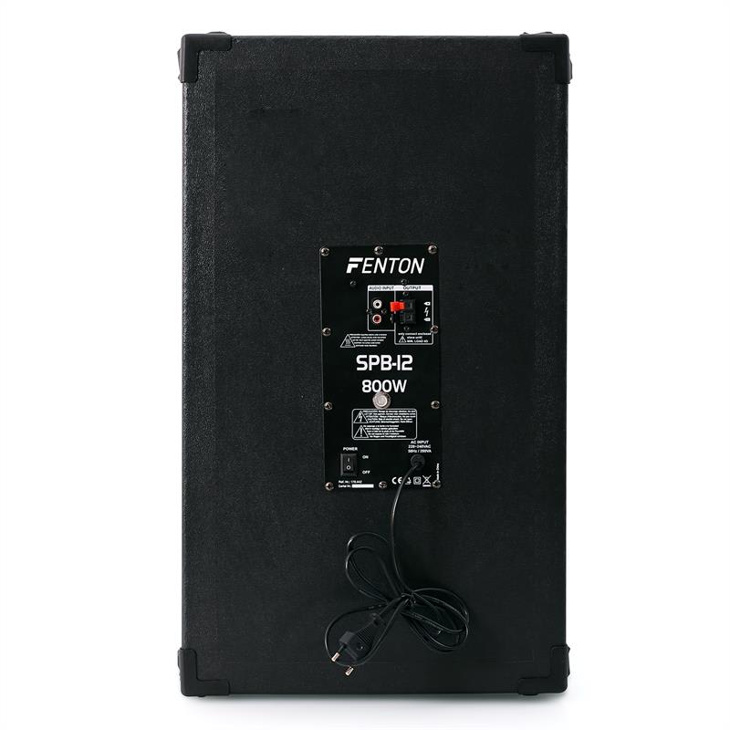 Fenton SPB-12, set reproduktorov, aktívny/pasívny, 12", 800 W – Obrázok 5