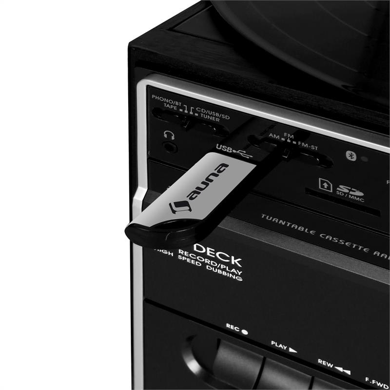 Stereo zariadenie Auna 388-BT, gramofón, magnetofón – Obrázok 2