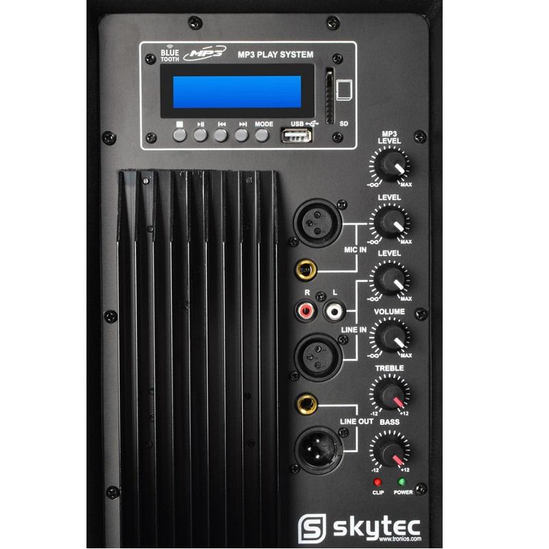 Skytec SPJ1200ABT aktívny 30 cm repro 600W MP3 SD AUX Btooth – Obrázok 2