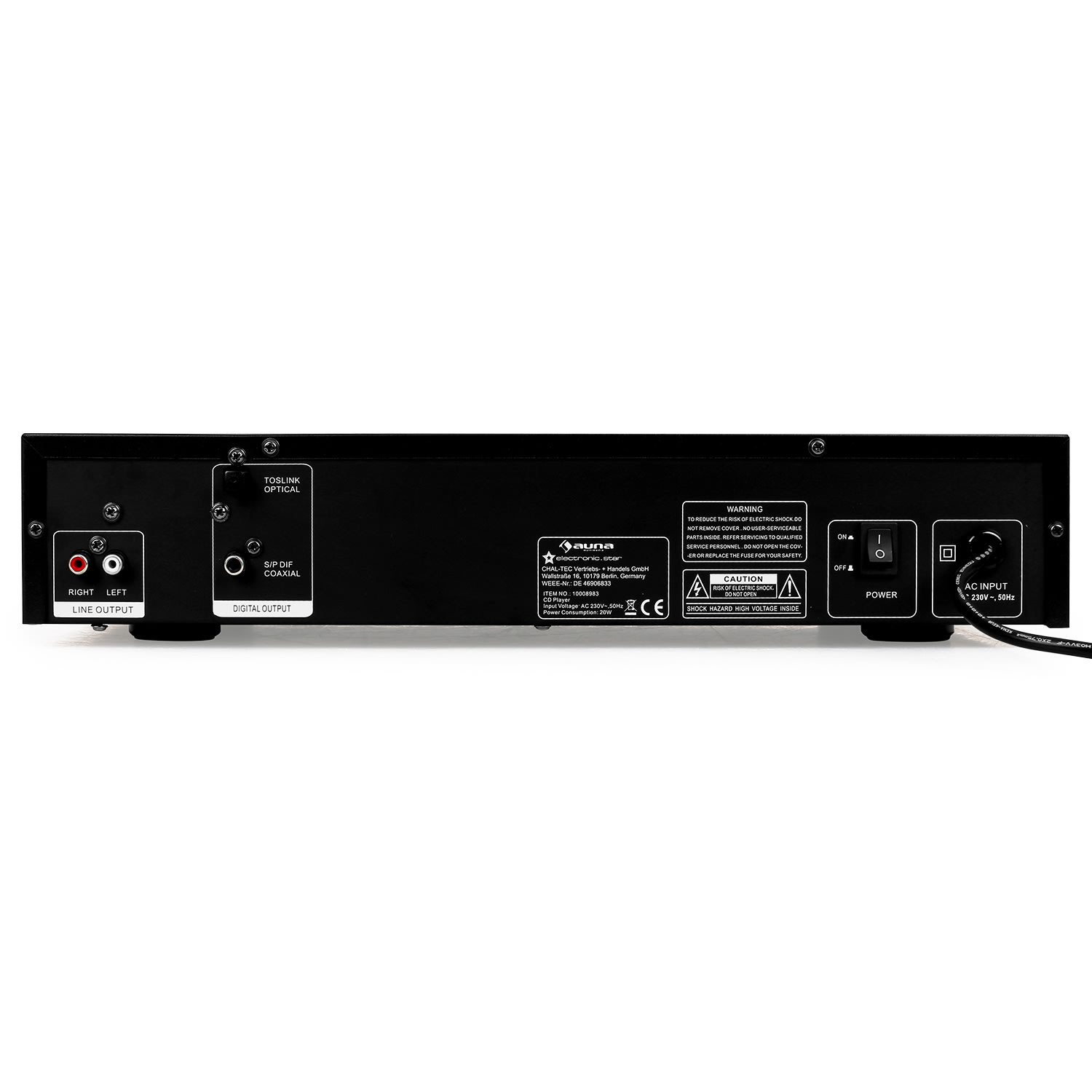 Auna AV2-CD509, MP3 CD prehrávač, USB, MP3 – Obrázok 2