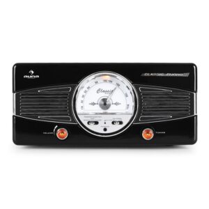 Auna MG-TT-82B gramofón, FM, 50. roky, retro, čierny
