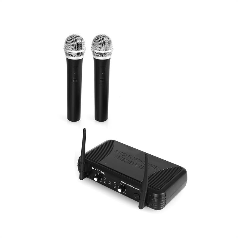 Malone UHF-250 Duo1, Bezdrôtový mikrofónový set, 2 kanály – Obrázok 3