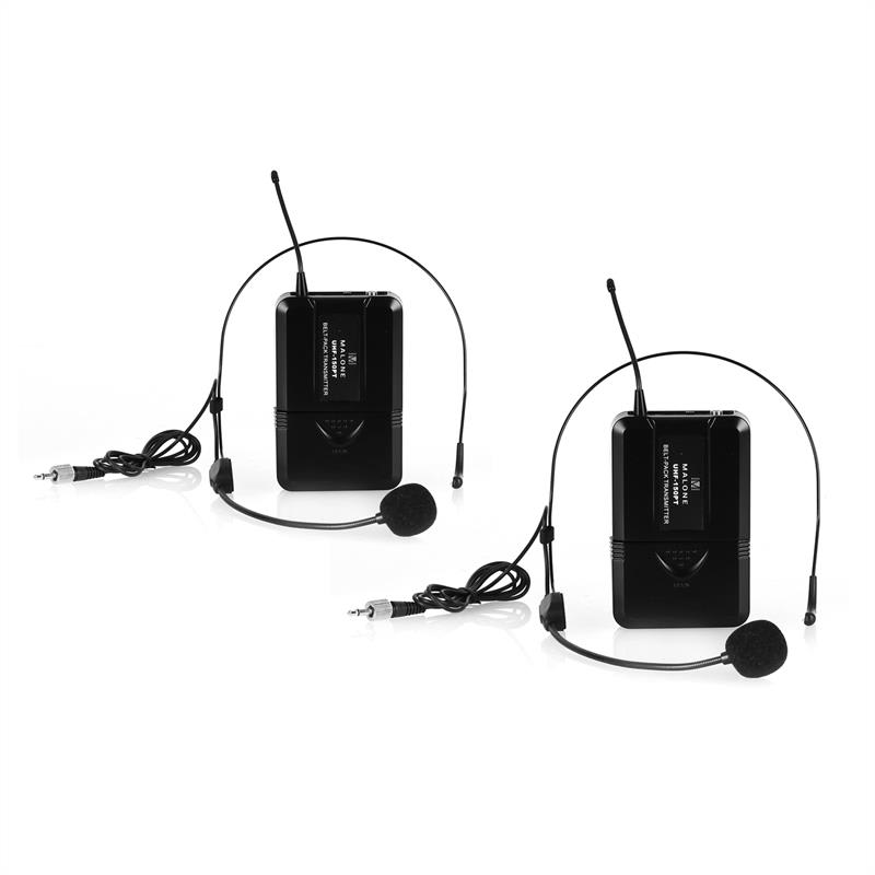 Malone UHF-250 Duo2, bezdrôtový mikrofónový set, 2 kanály – Obrázok 2