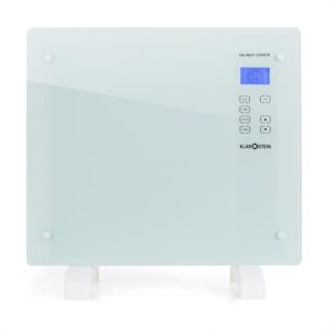 Klarstein HT006GL, konvektor, 1000 W, sklenený dizajn, biely