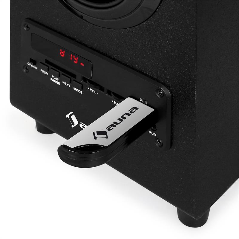 Auna Beachboy, 2.1 reproduktor, čierny, USB, SD, AUX – Obrázok 4