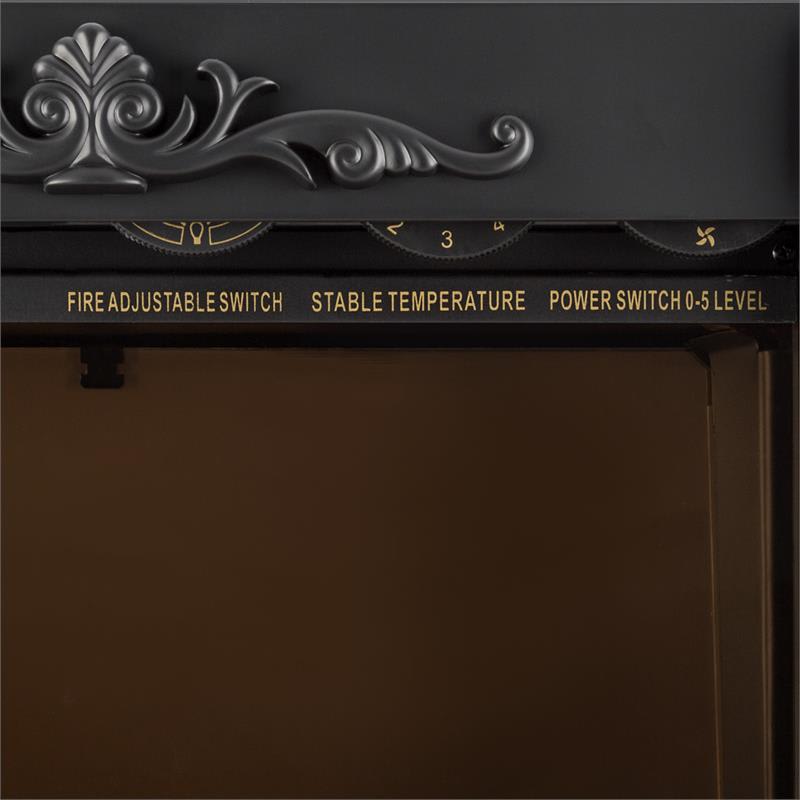 Klarstein Grenoble, elektrický krb, 1850 W, čierny – Obrázok 2