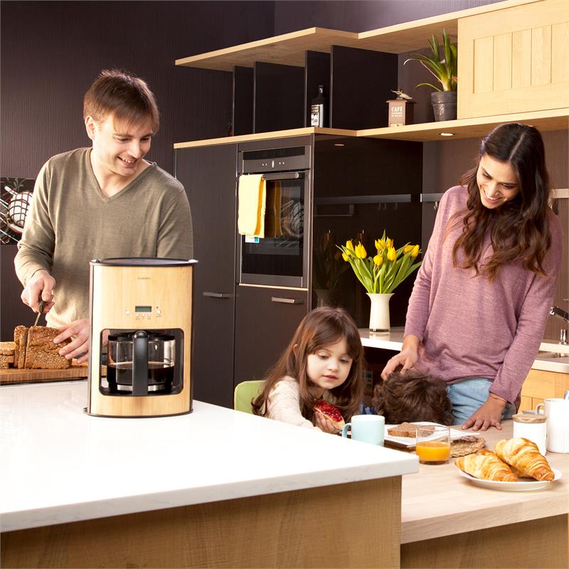 Klarstein Bamboo Garden kávovar, 1080 W, 1,25 l, časovač – Obrázok 2