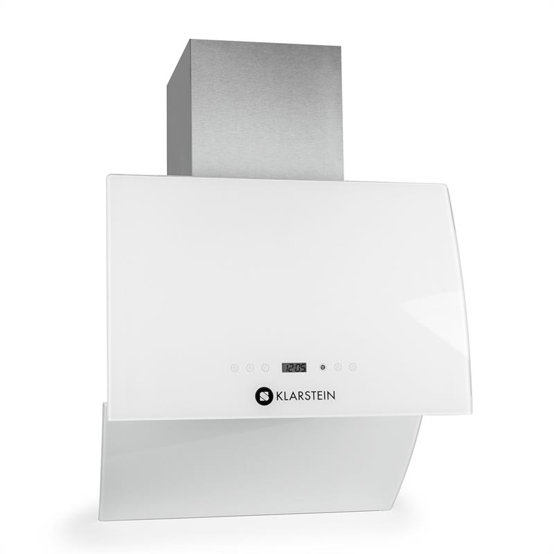 Klarstein RGL60WH komínový digestor, voľný priestor pre hlavu, 60 cm, 600m³/h