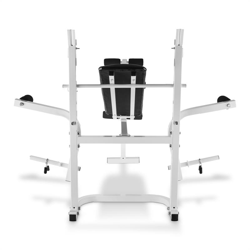 Klarfit HB3BC, posilňovacia stanica, lavica, posilňovanie rúk, nôh, odkladacia plocha, biela – Obrázok 5
