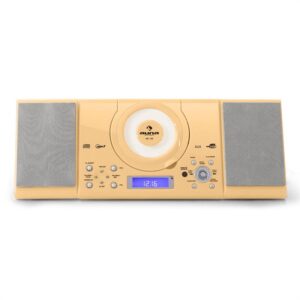 Auna MC 120, stereosystém s MP3, USB, CD, FM, nástenná montáž, krémová farba