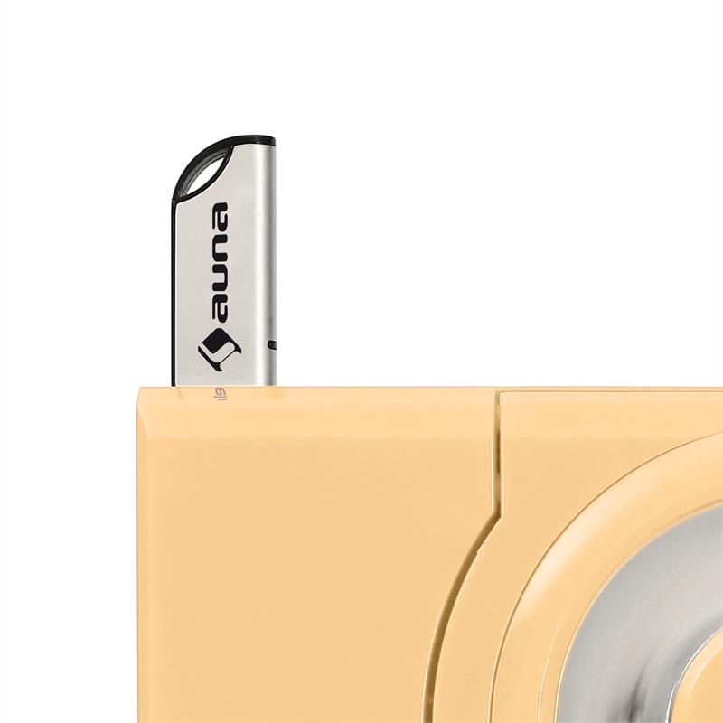 Auna MC 120, stereosystém s MP3, USB, CD, FM, nástenná montáž, krémová farba – Obrázok 3