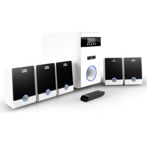 Auna 5.1-JW, 95W RMS, multimediálny surround reproduktorový systém, AUX aktívne reproduktory
