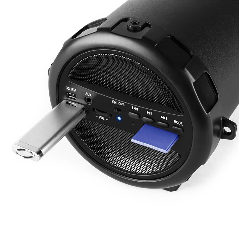 Auna oneConcept Dr. Beat, 2.1 bluetooth reproduktor, USB, SD, AUX, UKW, akumulátor, čierny – Obrázok 3