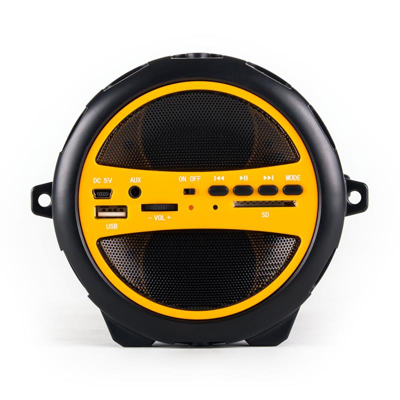 Auna Dr. Beat, 2.1 bluetooth reproduktor, USB, SD, AUX, UKW, akumulátor, žltý – Obrázok 2