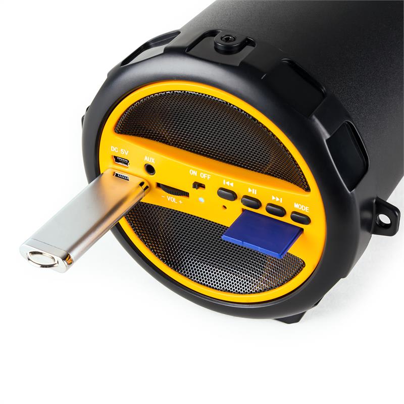 Auna Dr. Beat, 2.1 bluetooth reproduktor, USB, SD, AUX, UKW, akumulátor, žltý – Obrázok 3