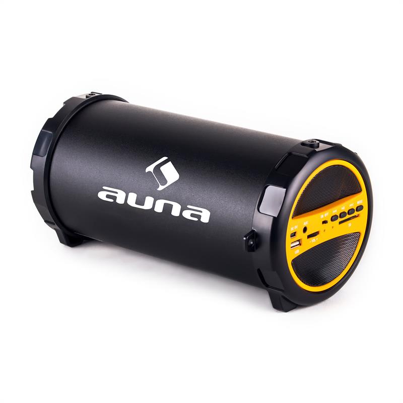 Auna Dr. Beat, 2.1 bluetooth reproduktor, USB, SD, AUX, UKW, akumulátor, žltý – Obrázok 4